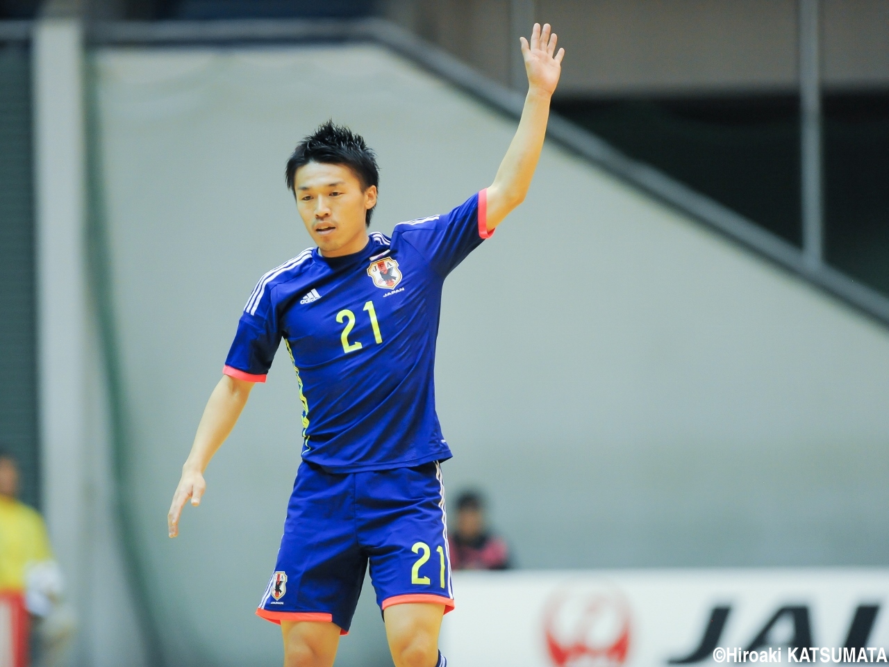 フットサル日本代表としてプレーする加藤竜馬